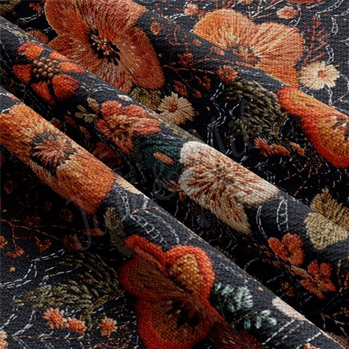 Autumn Fall Halloween Printed Liverpool Fabric AA1817 & Get a Free $89.99 Embroidery Bundle