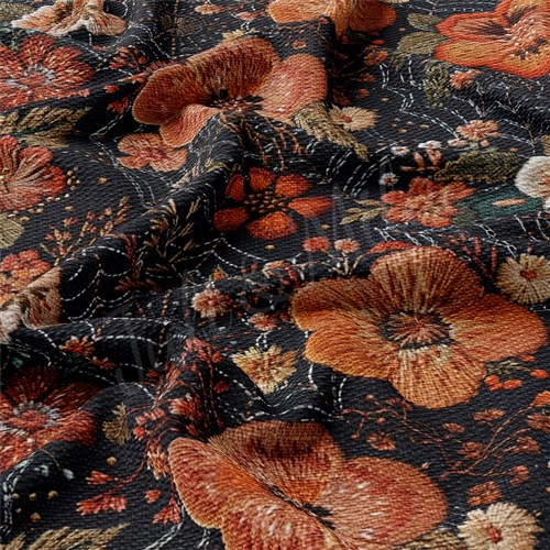 Autumn Fall Halloween Printed Liverpool Fabric AA1817 & Get a Free $89.99 Embroidery Bundle