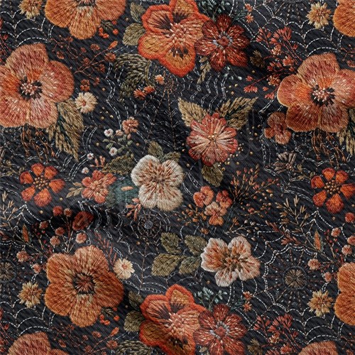 Autumn Fall Halloween Printed Liverpool Fabric AA1817 & Get a Free $89.99 Embroidery Bundle