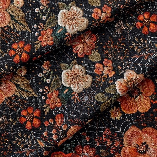 Autumn Fall Halloween Printed Liverpool Fabric AA1817 & Get a Free $89.99 Embroidery Bundle