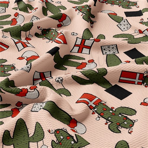 Christmas Liverpool Bullet Textured Stretch Solid Strip Thick Knit Jersey Fabric