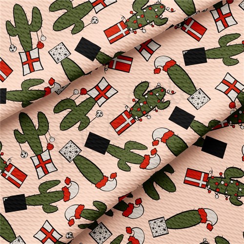 Christmas Liverpool Bullet Textured Stretch Solid Strip Thick Knit Jersey Fabric