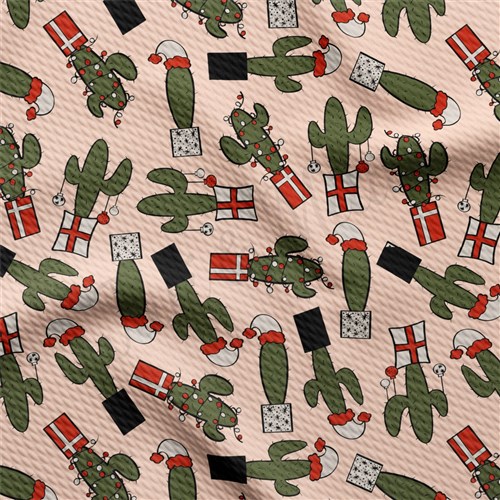 Christmas Liverpool Bullet Textured Stretch Solid Strip Thick Knit Jersey Fabric