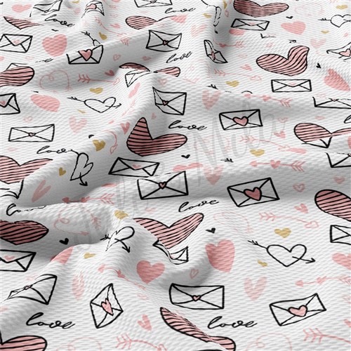 Valentine's Day Liverpool Bullet Textured Stretch Solid Strip Thick Knit Jersey Fabric