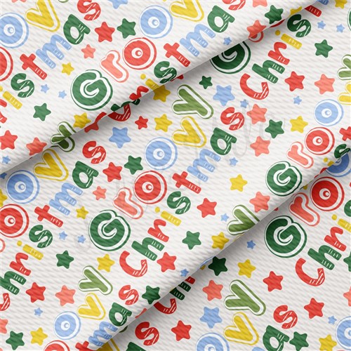Christmas Christmas Liverpool Bullet Textured Stretch Solid Strip Thick Knit Jersey Fabric