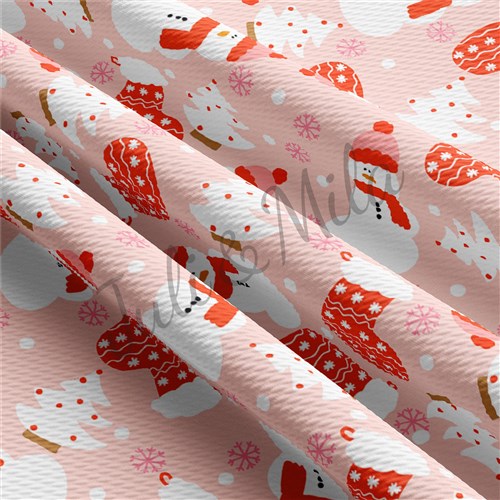 Pink Winter party Printed Liverpool 4Way AC5 & Get a Free $89.99 Embroidery Bundle