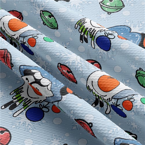 Christmas Printed Liverpool Bullet Textured Stretch Solid Strip Thick Knit Jersey Fabric