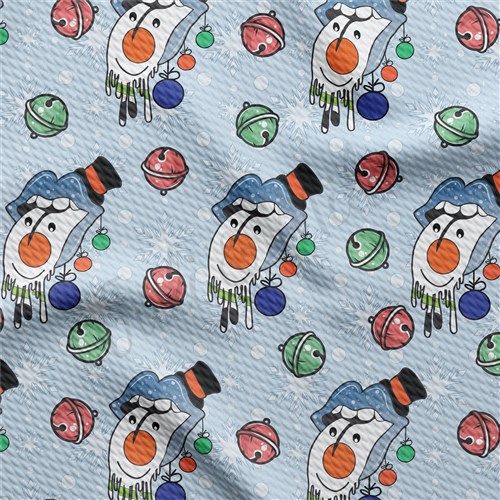 Christmas Printed Liverpool Bullet Textured Stretch Solid Strip Thick Knit Jersey Fabric