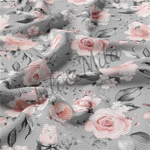 Printed Floral Liverpool Fabric Bow Floral (F29) & Get a Free $89.99 Embroidery Bundle