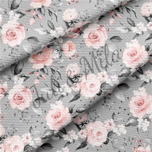 Printed Floral Liverpool Fabric Bow Floral (F29) & Get a Free $89.99 Embroidery Bundle