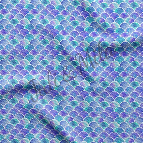 Mermaid Printed Liverpool Fabric Scale & Get a Free $89.99 Embroidery Bundle