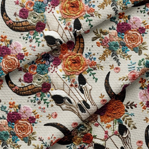 Embroidery Printed Liverpool Fabric AA1790 & Get a Free $89.99 Embroidery Bundle