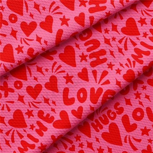 Valentine's Day Liverpool Bullet Textured Stretch Solid Strip Thick Knit Jersey Fabric
