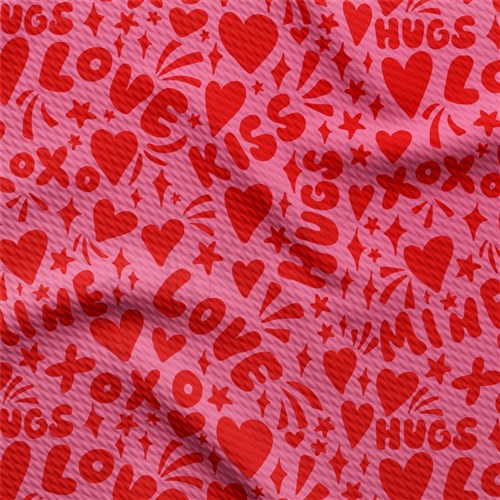 Valentine's Day Liverpool Bullet Textured Stretch Solid Strip Thick Knit Jersey Fabric