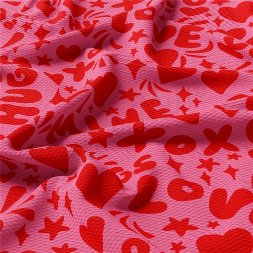 Valentine's Day Liverpool Bullet Textured Stretch Solid Strip Thick Knit Jersey Fabric