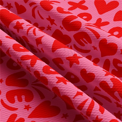 Valentine's Day Liverpool Bullet Textured Stretch Solid Strip Thick Knit Jersey Fabric