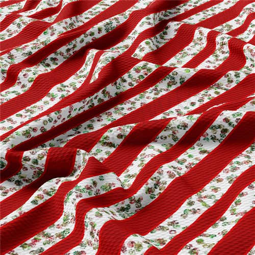 Christmas Printed Liverpool Bullet Textured Stretch Solid Strip Thick Knit Jersey Fabric