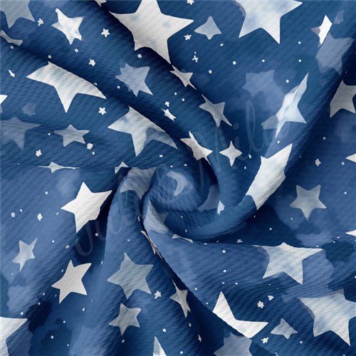 Patriotic 4th of July Printed Liverpool Fabric AA1649 & Get a Free $89.99 Embroidery Bundle
