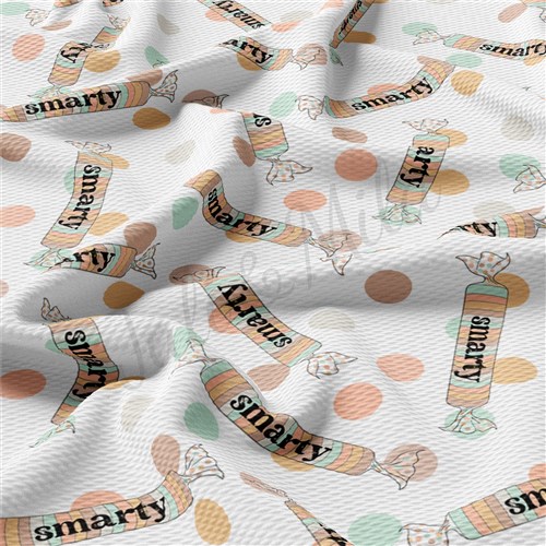 Smarty Printed Liverpool Bullet Textured Stretch Solid Strip Thick Knit Jersey Fabric
