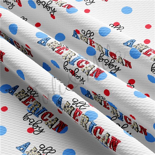 Patriotic 4th of July PT49 Liverpool Bullet Textured Stretch Solid Strip Thick Knit Jersey Fabric