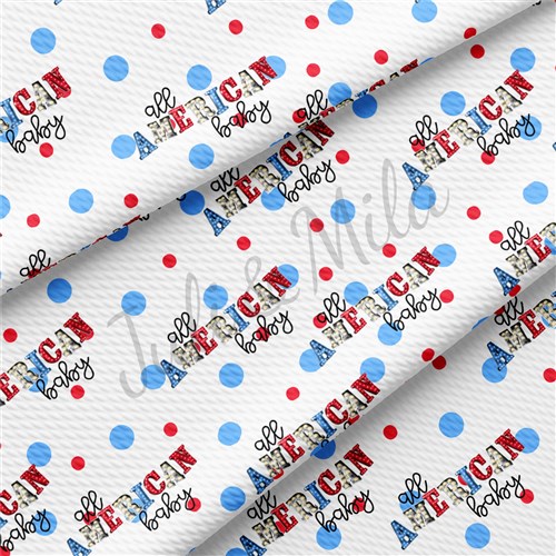 Patriotic 4th of July PT49 Liverpool Bullet Textured Stretch Solid Strip Thick Knit Jersey Fabric