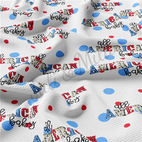 Patriotic 4th of July PT49 Liverpool Bullet Textured Stretch Solid Strip Thick Knit Jersey Fabric