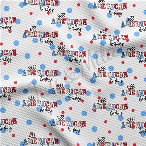 Patriotic 4th of July PT49 Liverpool Bullet Textured Stretch Solid Strip Thick Knit Jersey Fabric