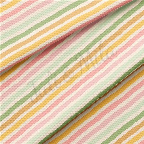 Printed Liverpool Bullet Textured Stretch Solid Strip Thick Knit Jersey Fabric