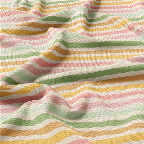 Printed Liverpool Bullet Textured Stretch Solid Strip Thick Knit Jersey Fabric
