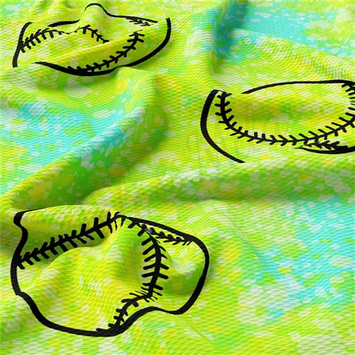 Softball Printed Liverpool Bullet Textured Stretch Solid Strip Thick Knit Jersey Fabric