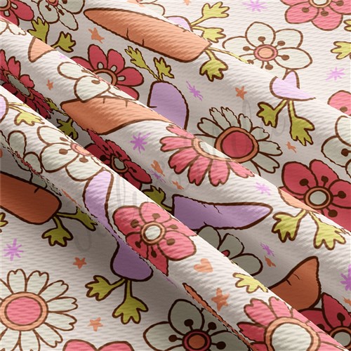 Easter Liverpool Bullet Textured Stretch Solid Strip Thick Knit Jersey Fabric