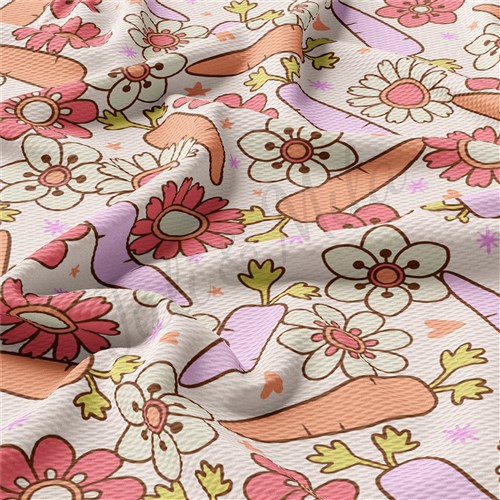 Easter Liverpool Bullet Textured Stretch Solid Strip Thick Knit Jersey Fabric