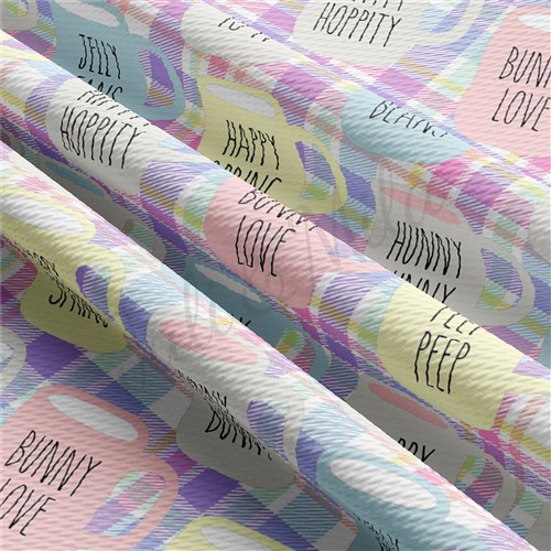 Easter East90 TBP101 Liverpool Bullet Textured Stretch Solid Strip Thick Knit Jersey Fabric