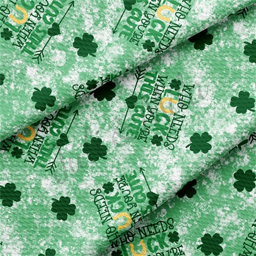 St. Patrick's Day Printed Liverpool Bullet Textured Stretch Solid Strip Thick Knit Jersey Fabric