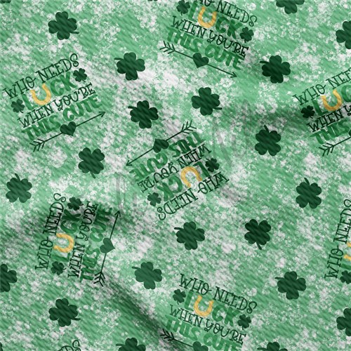 St. Patrick's Day Printed Liverpool Bullet Textured Stretch Solid Strip Thick Knit Jersey Fabric
