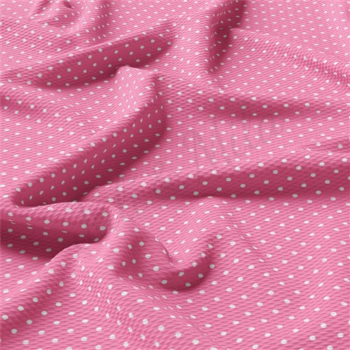 AA2408 Polka Dot Liverpool Bullet Textured Stretch Solid Strip Thick Knit Jersey Fabric