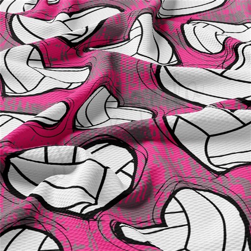 Volleyball Printed Liverpool Bullet Textured Stretch Solid Strip Thick Knit Jersey Fabric