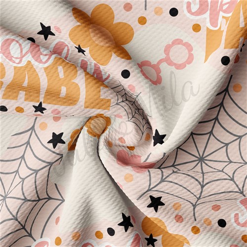 Spooky Babe Pumpkin Printed Liverpool Fabric AA1008 & Get a Free $89.99 Embroidery Bundle