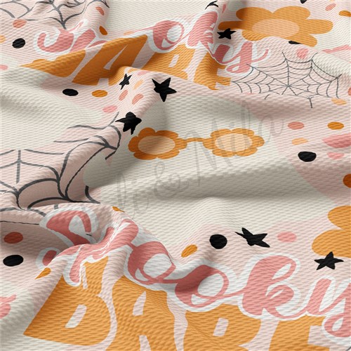Spooky Babe Pumpkin Printed Liverpool Fabric AA1008 & Get a Free $89.99 Embroidery Bundle