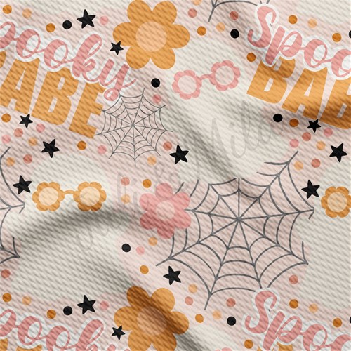 Spooky Babe Pumpkin Printed Liverpool Fabric AA1008 & Get a Free $89.99 Embroidery Bundle
