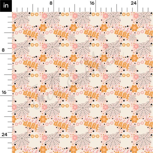 Spooky Babe Pumpkin Printed Liverpool Fabric AA1008 & Get a Free $89.99 Embroidery Bundle