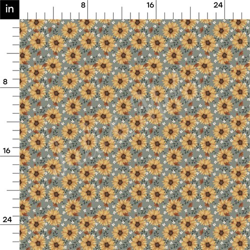 Watercolor Sunflowers Fall Liverpool Bullet Textured Stretch Solid Strip Thick Knit Jersey Fabric