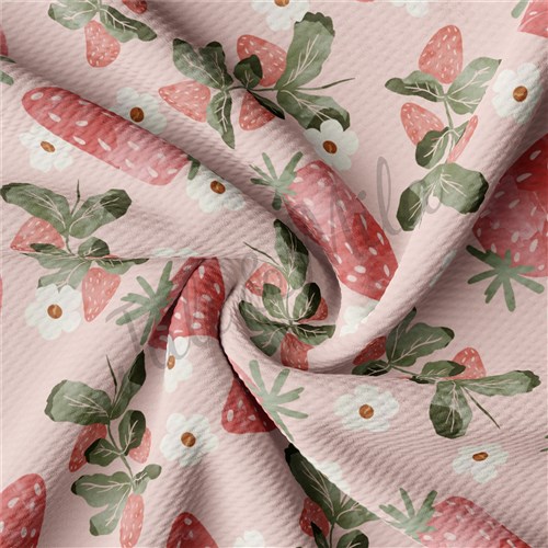 Strawberry TBP102 Liverpool Bullet Textured Stretch Solid Strip Thick Knit Jersey Fabric