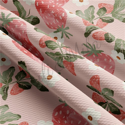 Strawberry TBP102 Liverpool Bullet Textured Stretch Solid Strip Thick Knit Jersey Fabric