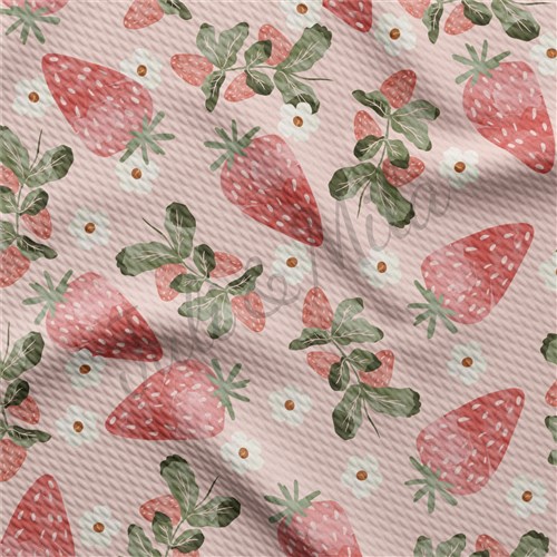 Strawberry TBP102 Liverpool Bullet Textured Stretch Solid Strip Thick Knit Jersey Fabric