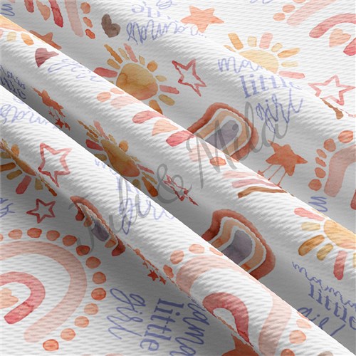 Printed Liverpool Bullet Textured Stretch Solid Strip Thick Knit Jersey Fabric