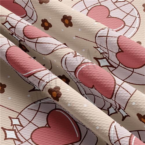 Valentine's Day Printed Liverpool Bullet Textured Stretch Solid Strip Thick Knit Jersey Fabric