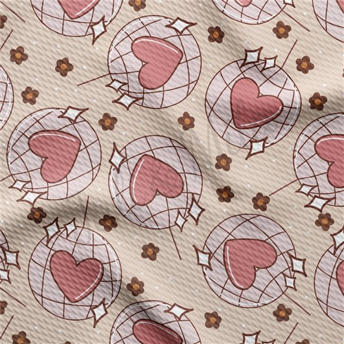 Valentine's Day Printed Liverpool Bullet Textured Stretch Solid Strip Thick Knit Jersey Fabric
