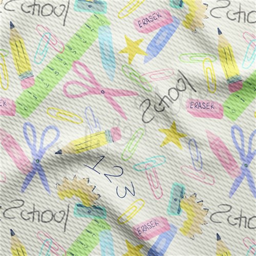 Back To School Printed Liverpool 4 Way Fabric AA1530 & Get a Free $89.99 Embroidery Bundle