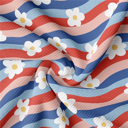 4th of July Patriotic Printed Liverpool Fabric AA1852 & Get a Free $89.99 Embroidery Bundle